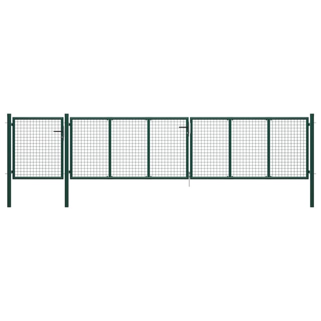 vidaXL Gartentor Stahl 500x75 cm Grün 144316