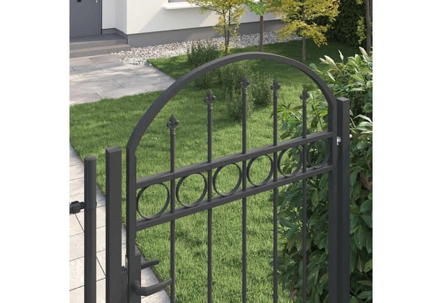 vidaXL Zauntor Grau 100 x 250 cm Pulverbeschichteter Stahl 42008929