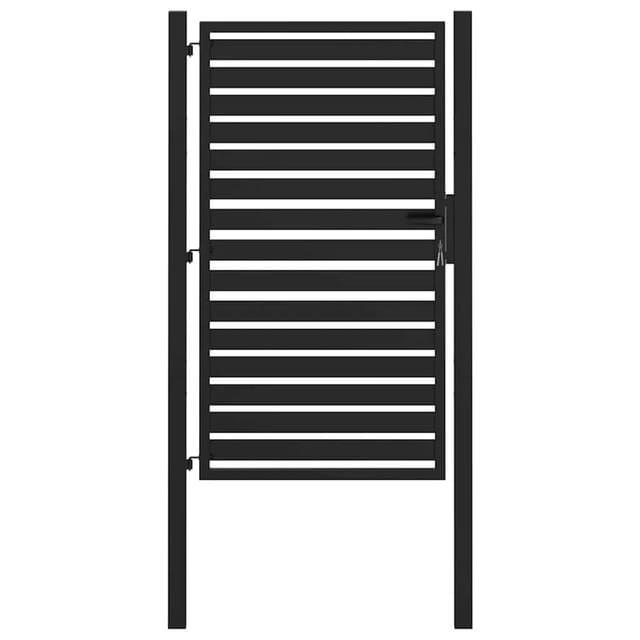 vidaXL Gartentor Abschließbar Schwarz 100x150 cm Aluminium 42004148