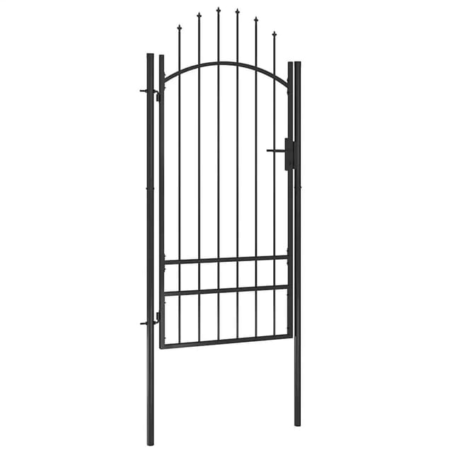 vidaXL Gartentor Stahl 1x2,5 m Schwarz 146321