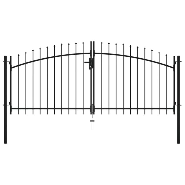 vidaXL Doppelflügel-Gartentor mit Speerspitzen 300 x 150 cm 144359
