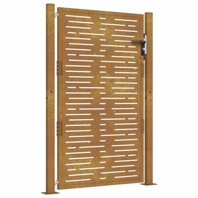 vidaXL Gartentor 105 x 130 cm Cortenstahl Quadratisches Design 153198