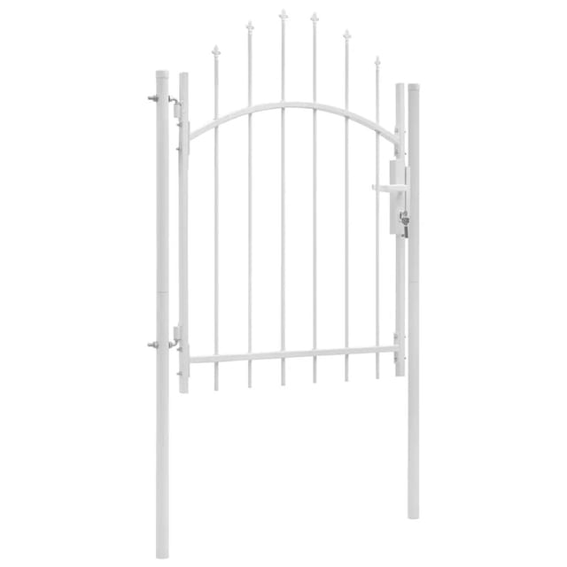 vidaXL Gartentor Stahl 1 x 2 m Weiß 143065
