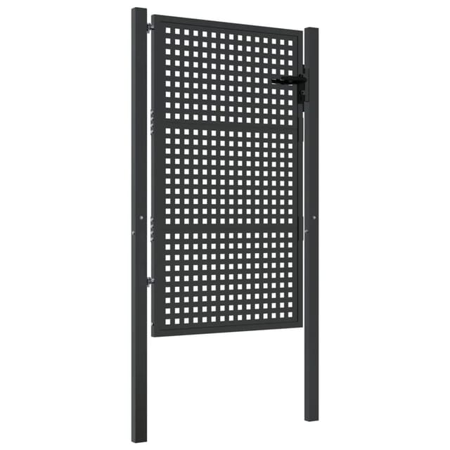 vidaXL Gartentor Anthrazit 105x125 cm Stahl 154561
