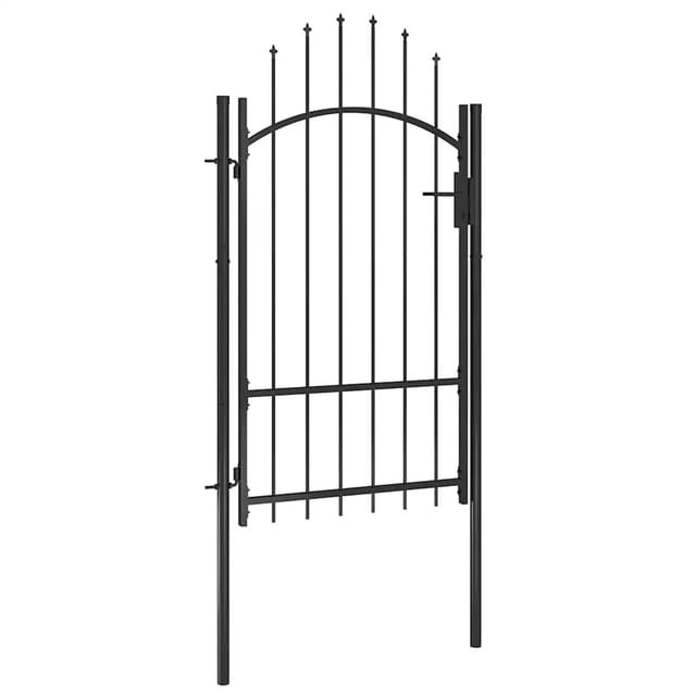 vidaXL Gartentor Stahl 1x2,2 m Schwarz 146320