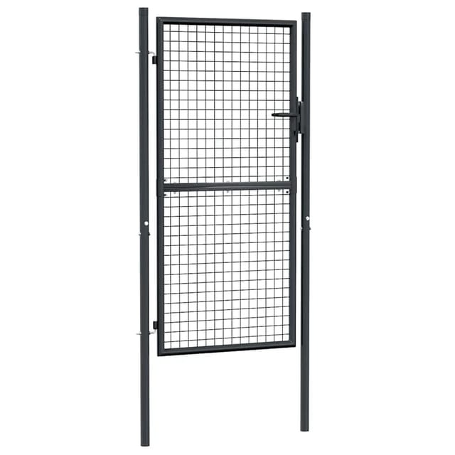vidaXL Gitter-Gartentor Verzinkter Stahl 100 x 175 cm Grau 145774
