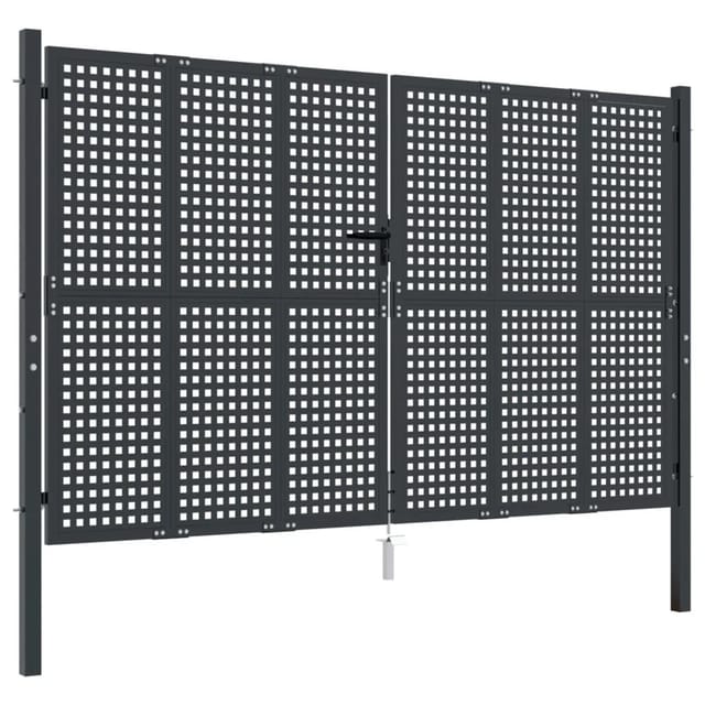 vidaXL Gartentor Anthrazit 300x175 cm Stahl 154569