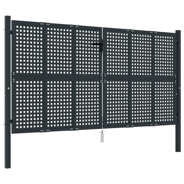 vidaXL Gartentor Anthrazit 300x150 cm Stahl 154568
