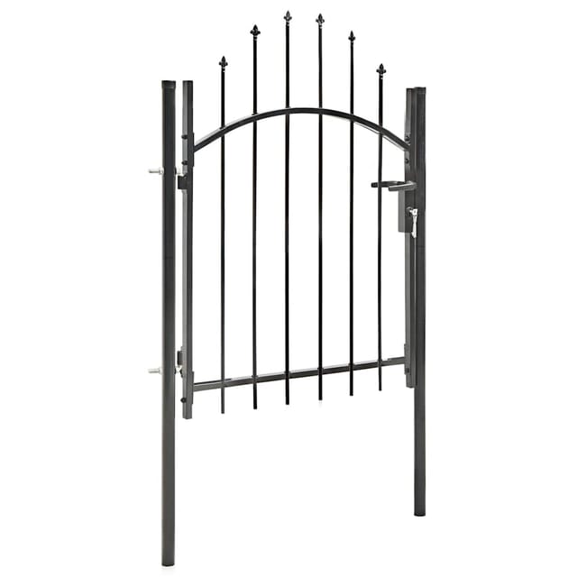 vidaXL Gartentor Stahl 1x1,5 m Schwarz 143058