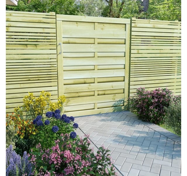 vidaXL Gartentor Kiefernholz Imprägniert 100x125 cm Grün 45316