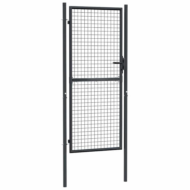 vidaXL Gitter-Gartentor Verzinkter Stahl 100 x 200 cm Grau 145775