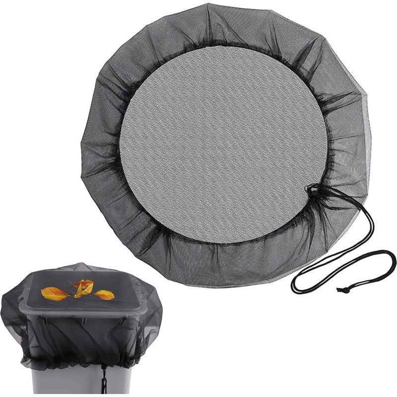 Schutznetz Für Regentonnen – 160 Cm – Netzabdeckung Für Regentonnen Mit Kordelzug – Insekten- Und Schmutzabweisend – Strapazierfähiges Polyester, Schützt Vor Schmutz
