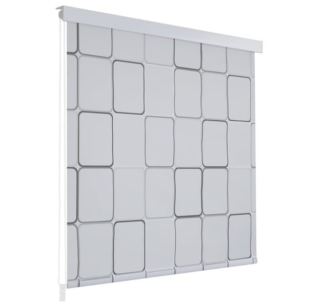 vidaXL Duschrollo 160x240 cm Quadratmuster 142851