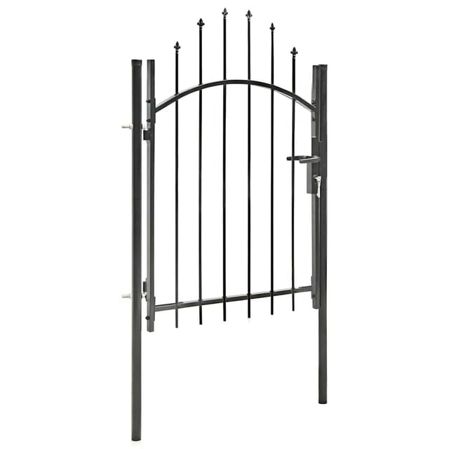 vidaXL Gartentor Stahl 1x1,75 m Schwarz 143059