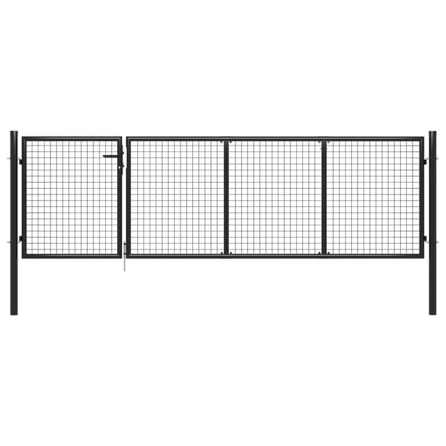 vidaXL Gartentor Stahl 350 x 100 cm Anthrazit 144323