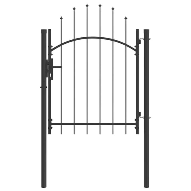 vidaXL Gartentor mit Schloss Grau 100 x 100 cm Stahl 42008897
