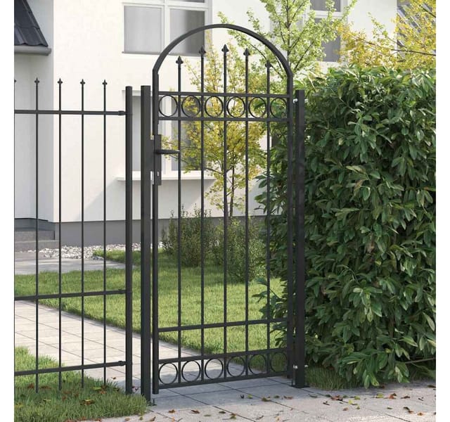 vidaXL Zauntor Grau 89 x 200 cm Stahl 42008886