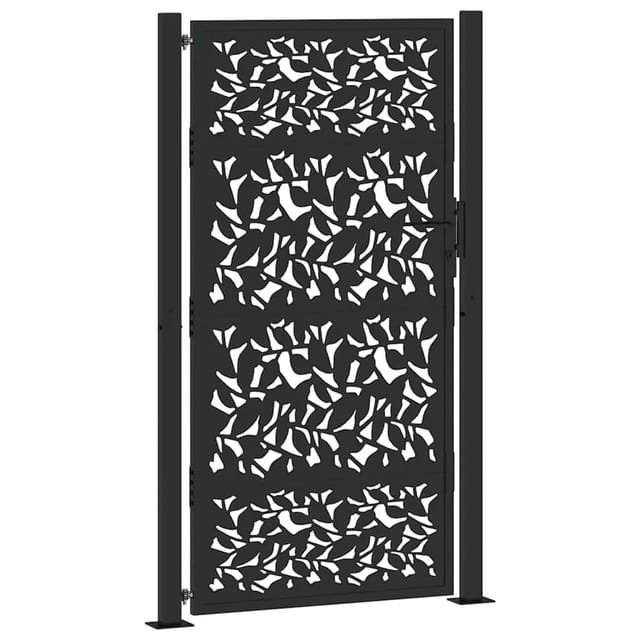 vidaXL Gartentor Schwarz 105 x 180 cm Stahlblatt-Design 4100962