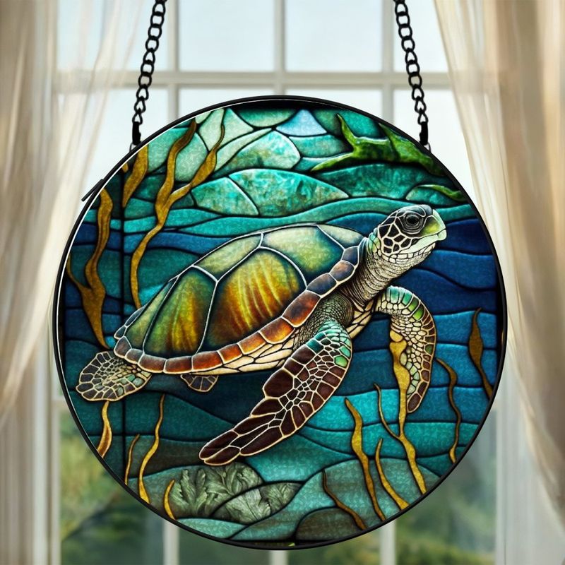 Eulen-sonnenfänger Aus Buntglas, 30 Cm, Farbenfrohe Tier-fensterdekoration, Geschenk