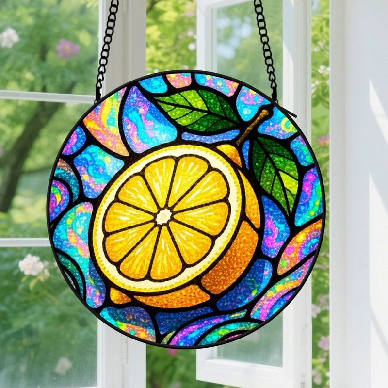 Hängende Dekoration Aus Buntglas – Einzigartiger Und Eleganter Glas-sonnenfänger, Künstlerische Wohndekoration, Weihnachts- Oder Jahrestagsgeschenk Für Paare, 9 Cm