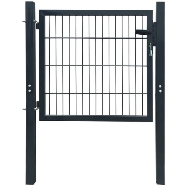 vidaXL 2D Zauntor Einzeltor Anthrazitgrau 106x130 cm 141740