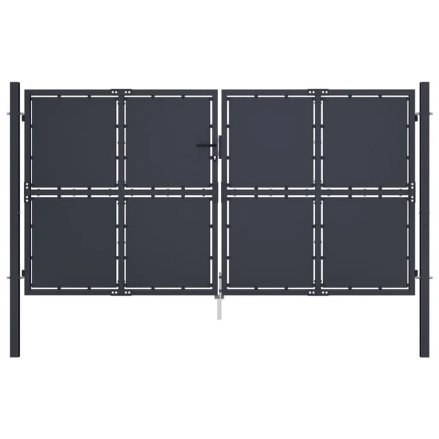 vidaXL Gartentor Stahl 300 x 150 cm Anthrazit 144526