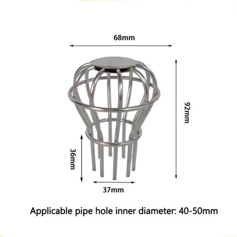 Nagetiersicherer Dachrinnenschutz – Schutz Vor Laub Und Schmutz, Kugelförmiger Edelstahlschutz 68 X 92 Mm