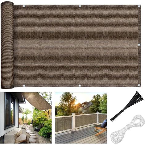 90 X 500 Cm Sichtschutz Für Balkon, Terrasse, Garten Und Gewächshaus, Uv-beständig, Mit Kabelanschluss