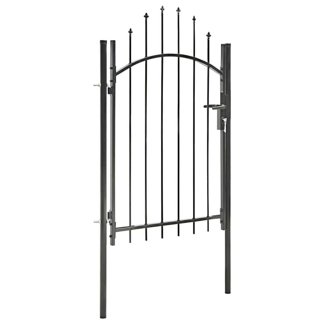 vidaXL Gartentor Stahl 1 x 2 m Schwarz 143060