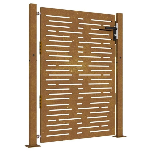 vidaXL Gartentor 105 x 130 cm Cortenstahl Quadratisches Design 153252