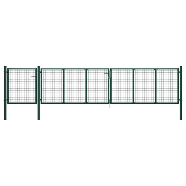 vidaXL Gartentor Stahl 500x100 cm Grün 144317