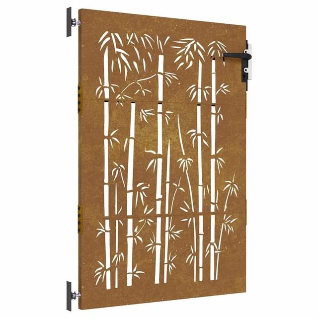vidaXL Gartentor 85x125 cm Cortenstahl Bambus-Design 153234