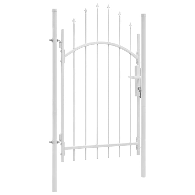 vidaXL Gartentor Stahl 1x2,25 m Weiß 143066