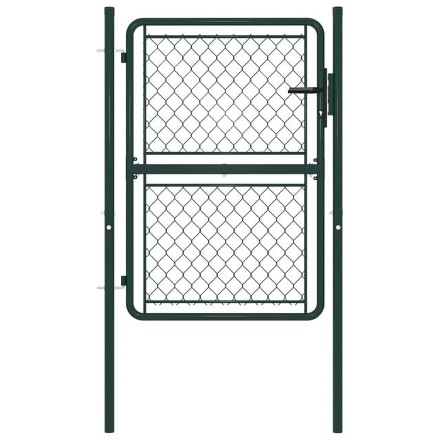 vidaXL Gartentor Stahl 100x150 cm Grün 144405