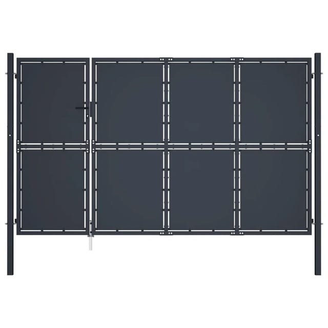 vidaXL Gartentor Stahl 350 x 175 cm Anthrazit 144539