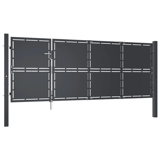 vidaXL Gartentor Stahl 350 x 125 cm Anthrazit 144537