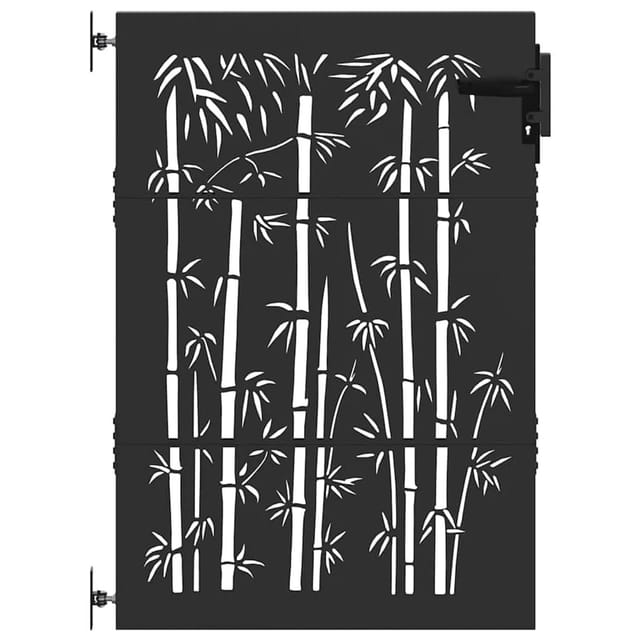 vidaXL Gartentor Schwarz 105 x 125 cm Pulverbeschichteter Stahl 42015870