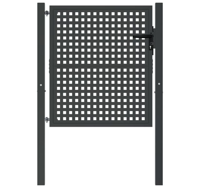 vidaXL Gartentor Anthrazit 105x100 cm Stahl 154560
