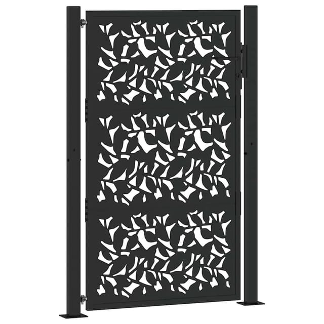 vidaXL Gartentor Schwarz 105 x 155 cm Stahlblatt-Design 4100961