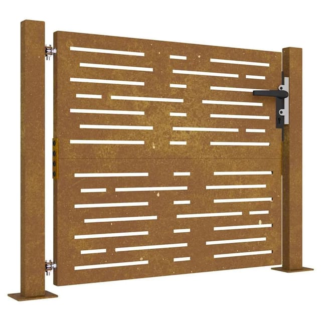 vidaXL Gartentor 105 x 80 cm Cortenstahl Quadratisches Design 153250