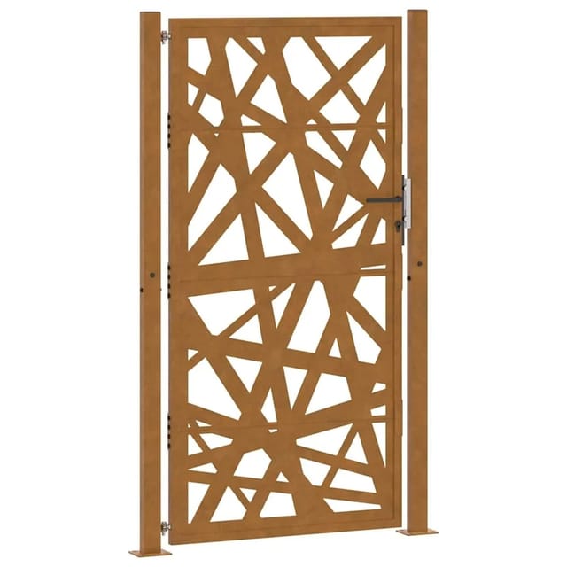 vidaXL Gartentor 105 x 180 cm Cortenstahl Helles Design 4100957