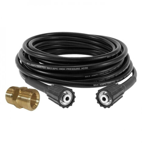 Tuyau D'Extension Pour Nettoyeur Haute Pression 10m – M22-14 Mm – Pression 2000 Psi – Caoutchouc Flexible Pour Usage Professionnel