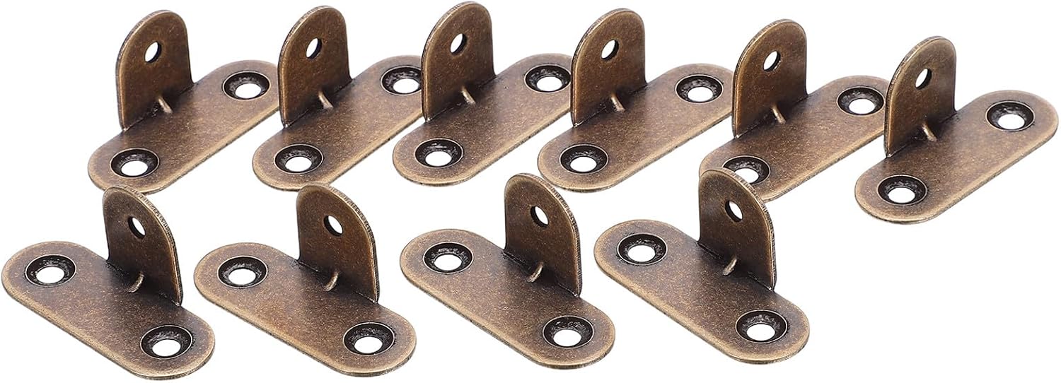 Ccykxa Lot De 10 Équerres D'Angle À 90 Degrés Épaissies En Métal Haute Résistance Pour Meubles, Support En T Dissimulé, Pour Étagères Et Établi Projets Diy