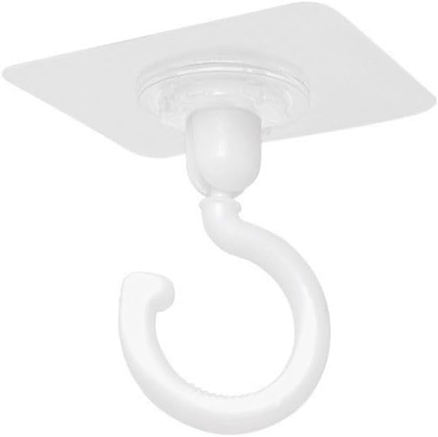 Ccykxa Organiseur De Maison Pliable Sans Perforation Crochet De Cuisine Rotatif À 360° Crochet De Rangement Suspendu (blanc)