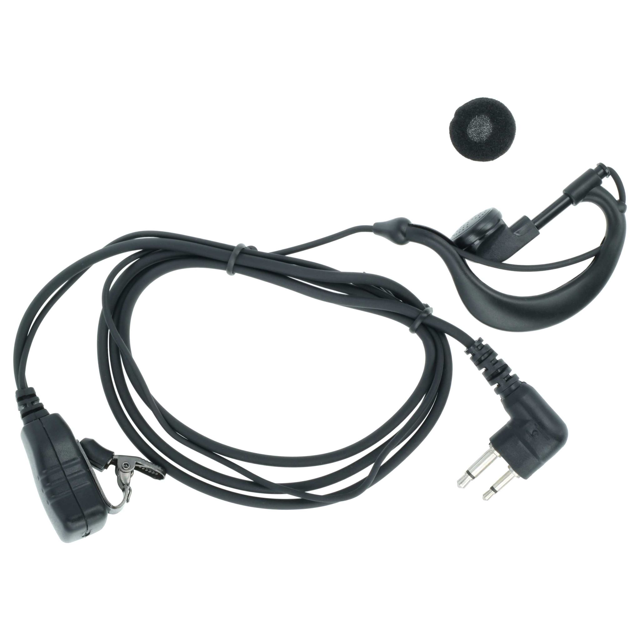 Vhbw Headset Kompatibel Mit Motorola Gp88 Gp300, Gp73, Gp600, Gp68, Cp040 Funkgerät - Schwarz