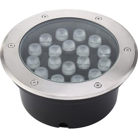 Led-einbaustrahler Für Den Außenbereich, Ip68 Wasserdicht, 110-230 V, Hohe Leistung, Edelstahl (7 Automatische Farbwechsel, 18 W)