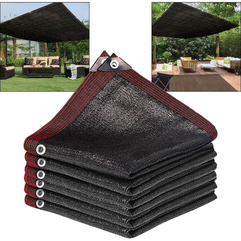 25 M Garten-sonnenschutznetz, Sonnensegel Für Den Außenbereich, Terrassenüberdachung, Auto-sonnenschutznetz, 90 % Schattierungsgrad, Schwarz