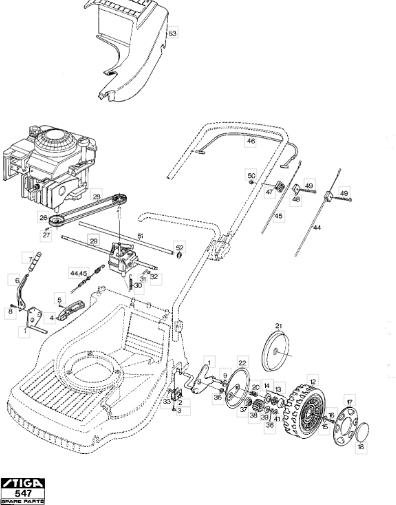 Senden. Cpl. Turbo 48s-55s(96 Original Stiga - 1111-3046-01