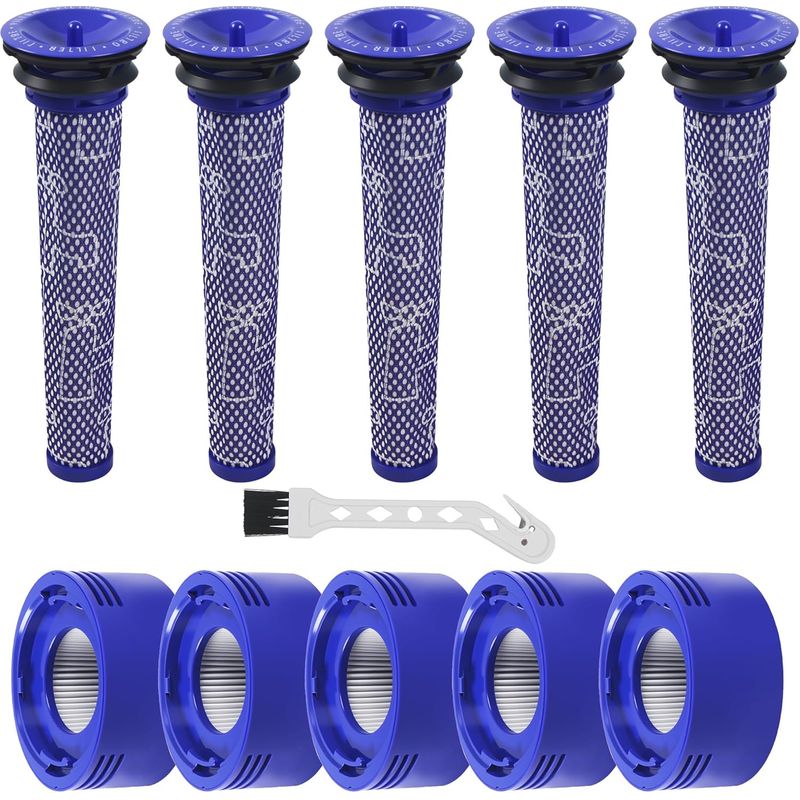 10-teiliges V8-filterset Für Dyson V7 Und V8. Ersatzfilter: 5 Hepa-filter + 5 Weitere Filter. Ersatzfilter Für Dyson V7/v8 – Ersetzt Die Teilenummern 965661-01 Und 967478-01