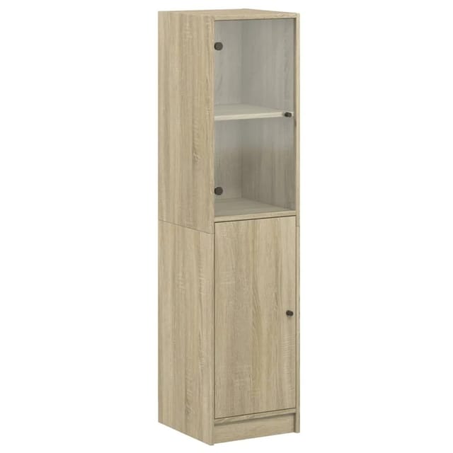 vidaXL Highboard mit Glastür Sonoma-Eiche 35x37x142 cm 836443